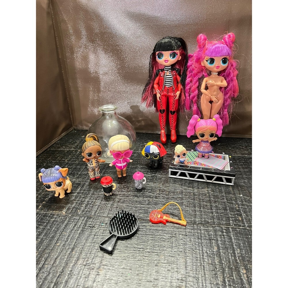 Lol lot set of 6 dolls 2 pets and 5 accessories